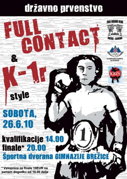 Kickboxing DP Full Contact in K1 v Brežicah - to soboto