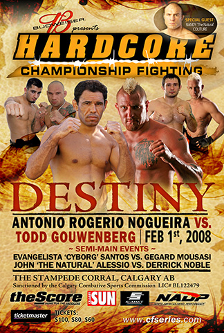 HCF: Destiny - fightcard