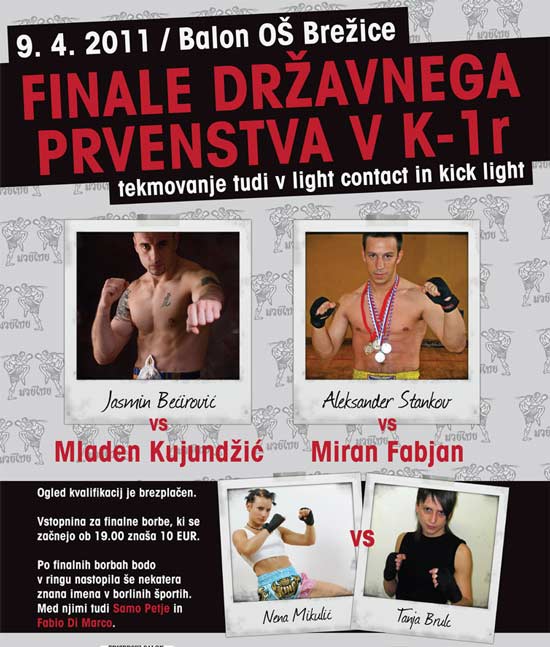 Finale Kickboxing državnega prvenstva v Brežicah