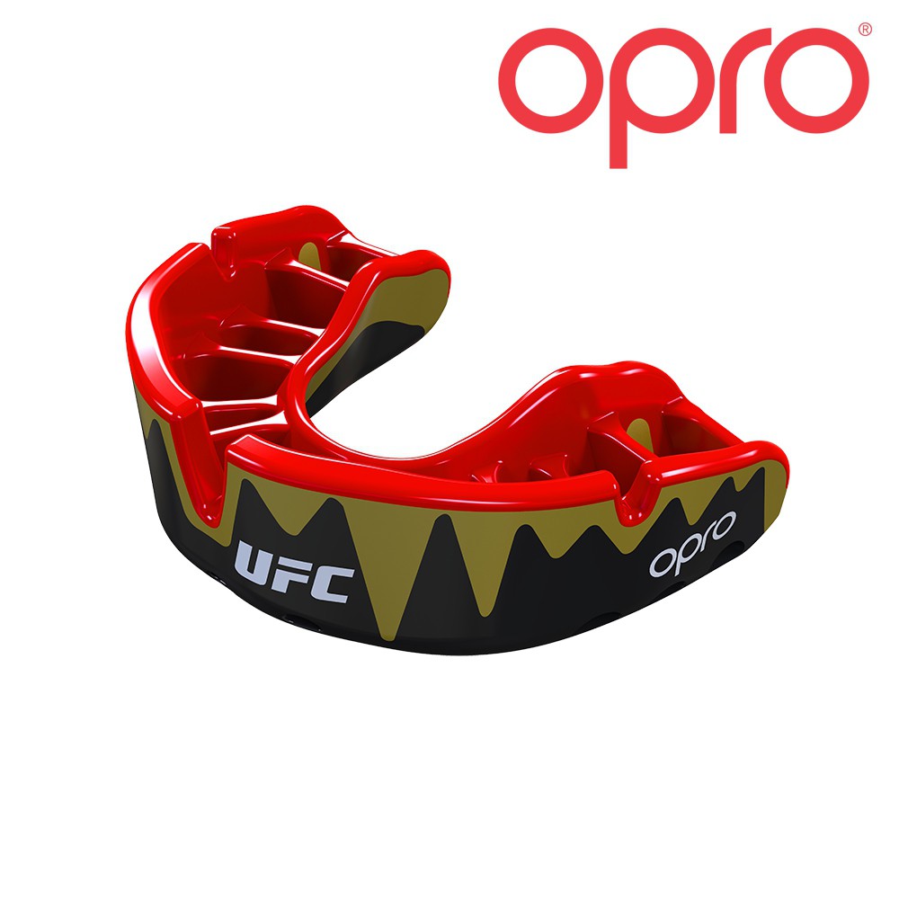 UFC Opro ščitnik za zobe s škatlico Platinum Black - Metal/Red